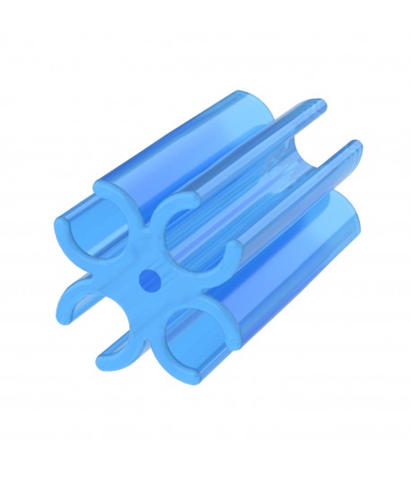 4-Way Clip Clear Blue