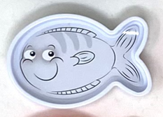 207659 Learn with Me - Color Fun Fish Bowl REPLACEMENT FISH - one WHITE fish