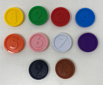 208441 Learn with Me: Numbers & Colors Pig E Bank: ALL TEN COINS!