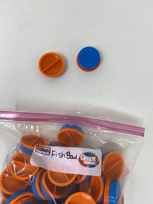 207659 Learn with Me - Color Fun Fish Bowl: ONE STOPPER FOR BOTTOM: blue and orange