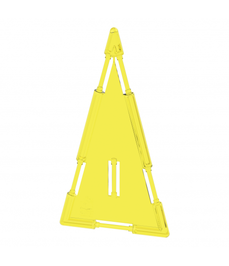 Large Triangle Tile Yellow (slotted)