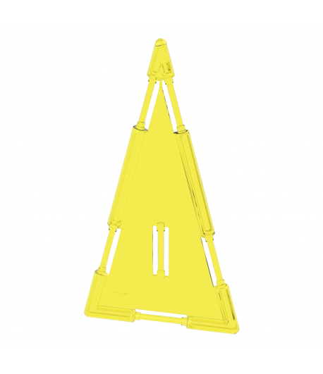 Large Triangle Tile Clear Yellow (slotted)
