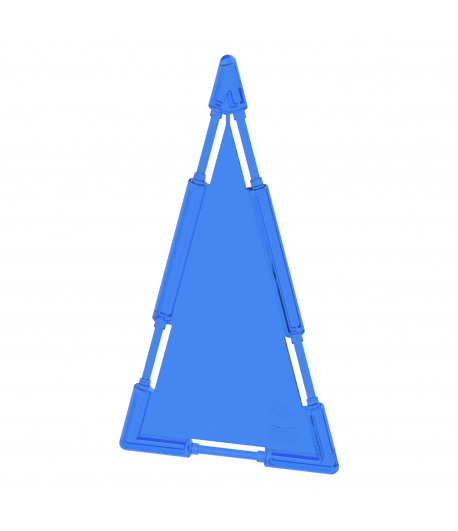 Large Triangle Tile Clear Blue