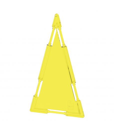 Large Triangle Tile Clear Yellow