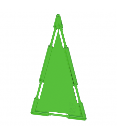 Large Triangle Tile Clear Green
