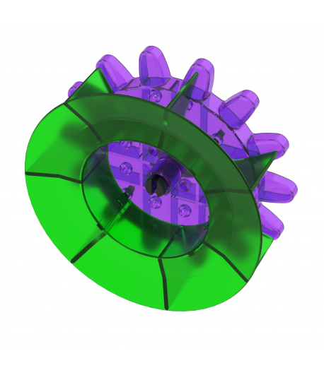 Part 22 Clear Green-Clear Purple