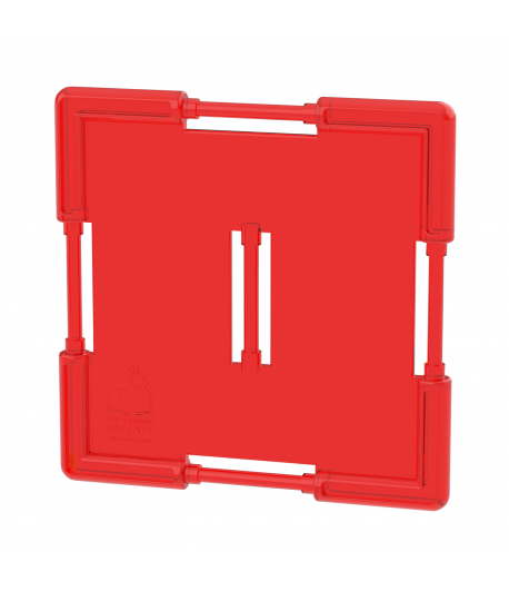 Square Tile Clear Red (slotted)