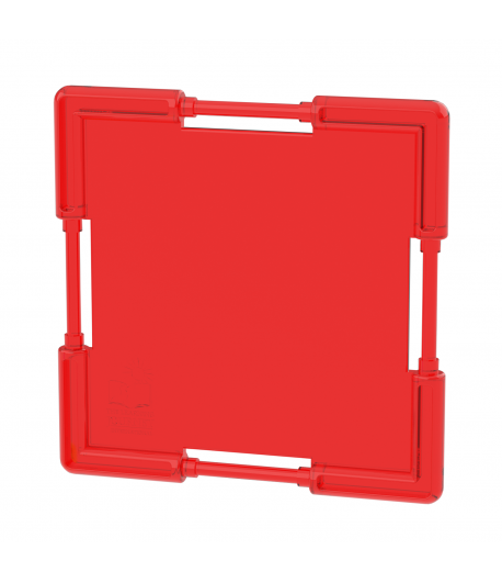 Square Tile Clear Red