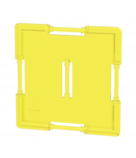 Square Tile Clear Yellow (slotted)