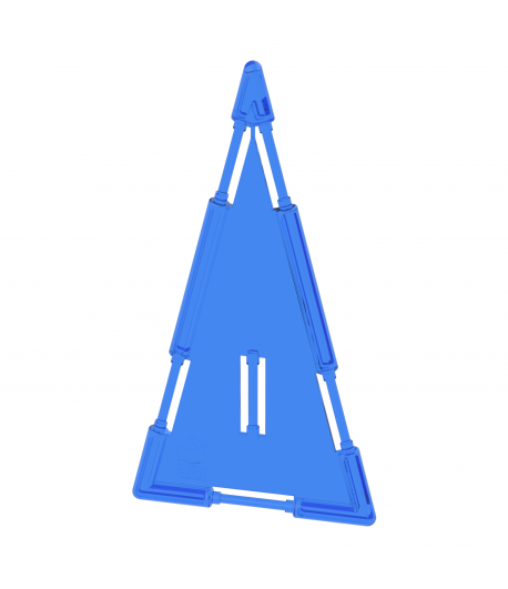 Large Triangle Tile Blue (slotted)