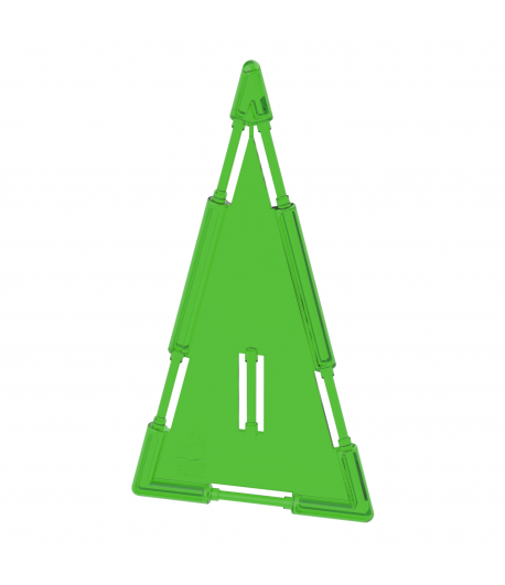 Large Triangle Tile Green (slotted)
